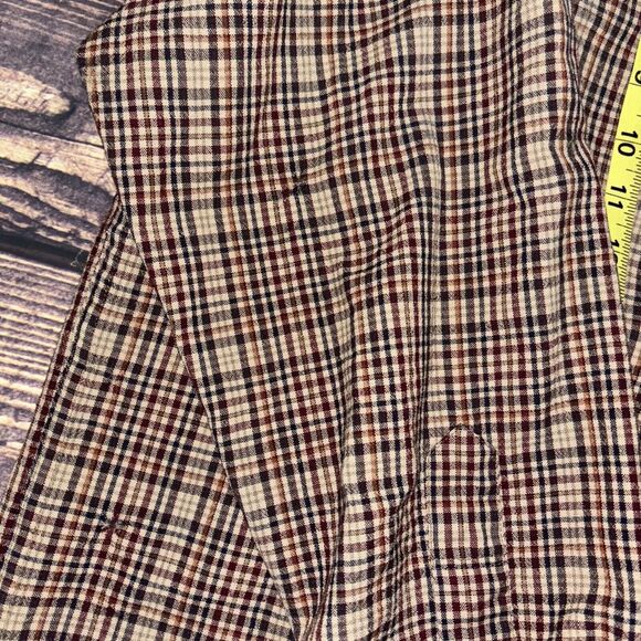 Pendleton Shirt Mens M Brown Red Sir Pendleton Virgin Wool Tartan Plaid Flaw - Picture 7 of 8